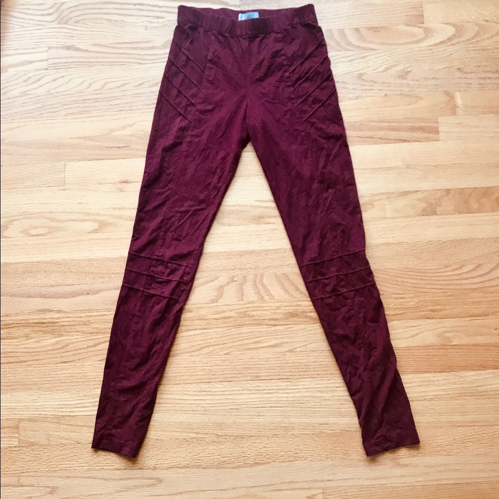 Suede Moto Leggings